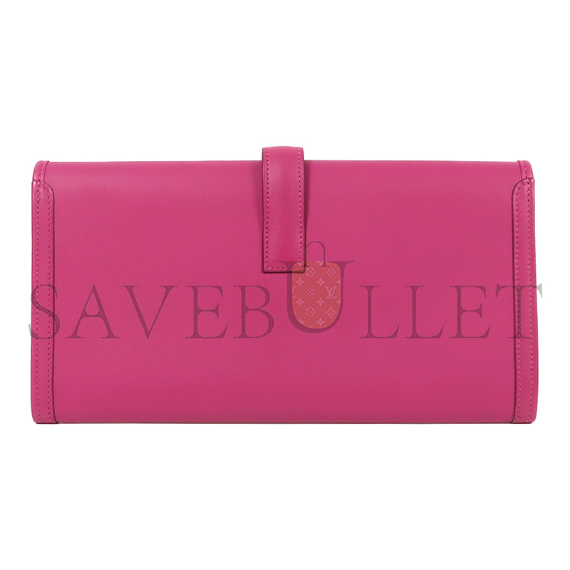 HERMES MASTER SWIFT LEATHER JIGE ELAN 29 CLUTCH BAG IN MAGNOLIA PINK (29*15.5*3cm) 